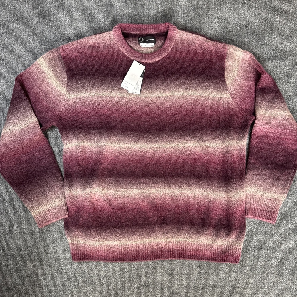 Men's Oversized Crewneck Sweater - Original Use Plum Purple L